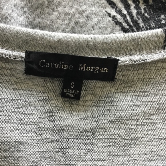 Caroline Morgan Sz S Au Grey Possible Bird Pattern AUC - Picture 2 of 6